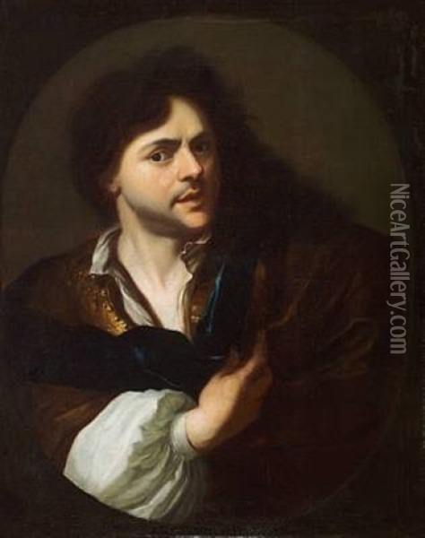 The Artist's Selfportrait Oil Painting - Carel de Moor