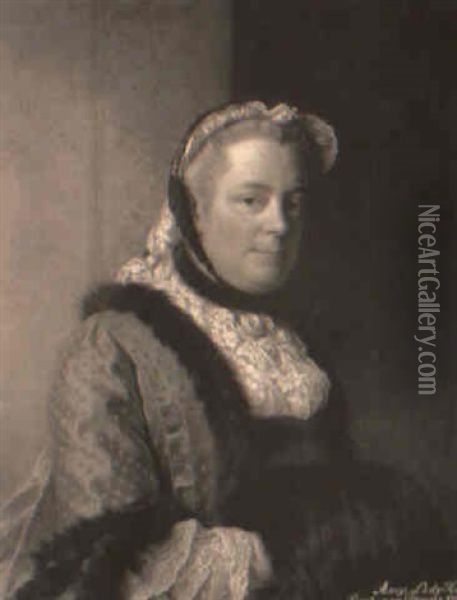 Portrait Of Lady Mary Hervey Oil Painting - Allan Ramsay