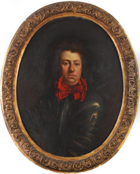 Portrait Of A Gentleman Oil Painting - Alexis Simon Belle