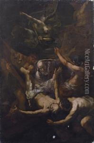 The Martyrdom Of Saint Peter Oil Painting - Giovan Battista Beinaschi