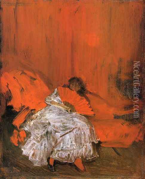 Red and Pink: The Little Mephisto Oil Painting - James Abbott McNeill Whistler
