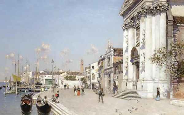 Santa Maria del Rosario, Venice (Santa Maria del Rosario, Venecia) Oil Painting - Martin Rico y Ortega