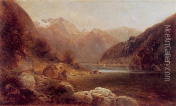 Koenigsee, Bavarian Alps Oil Painting - Henry Koch