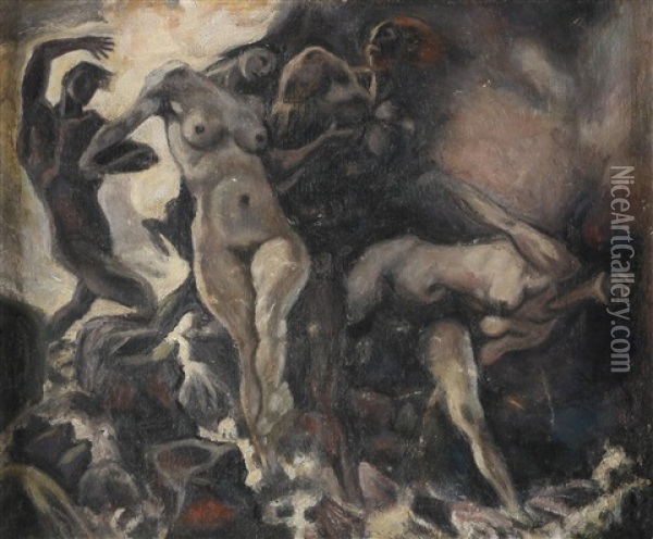 Wildbach Oil Painting - Wilhelm Dachauer
