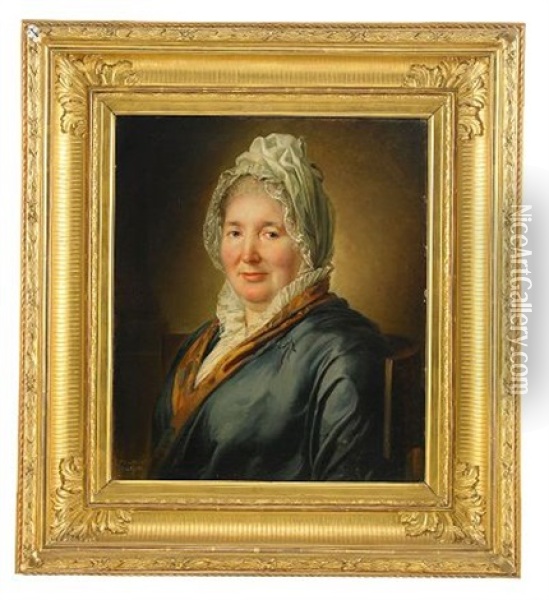 Portratt Forestallande Christina Elisabeth Hjorth Oil Painting - Per Krafft the Younger
