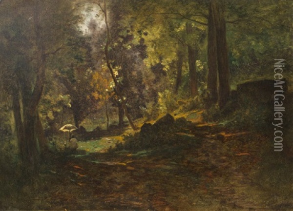 Le Peintre Sur Le Motif Oil Painting - Gustave Eugene Castan