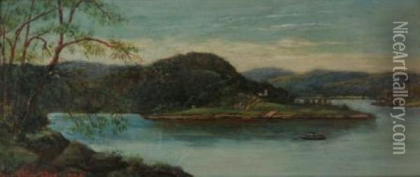 Collingridge Hawkesbury River Oil Painting - George Grey Barnard