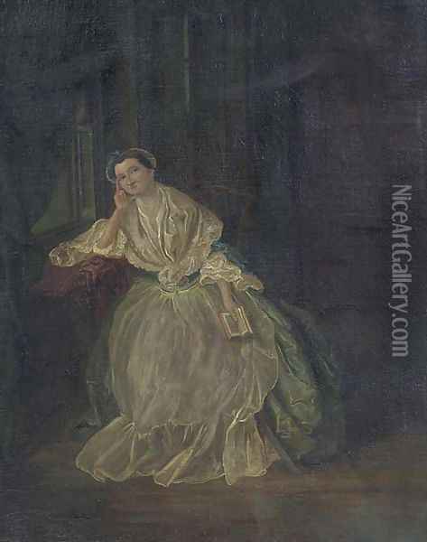 Portrait of a lady Oil Painting - William Hogarth