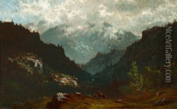 Wilmington Pass, Adirondacks Oil Painting - John Joseph Enneking