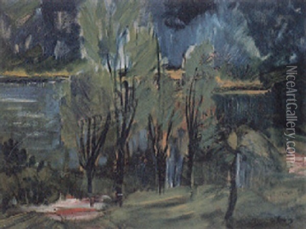 Landschaft Bei Unteruhldingen Oil Painting - Waldemar Flaig