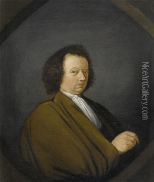 Portrait Eines Edelmannes Oil Painting - Cornelis Dusart