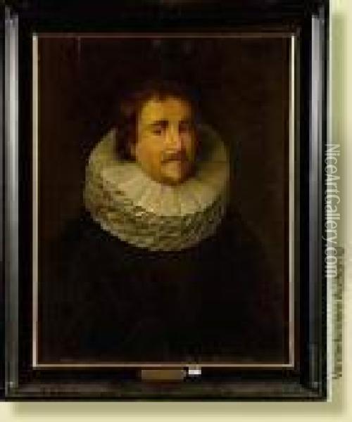 Portrait D'un Gentilhomme Oil Painting - Bartholomeus Van Der Helst