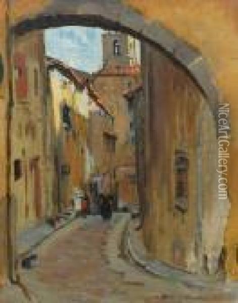 The Archway Oil Painting - Dora Lynnell Wilson