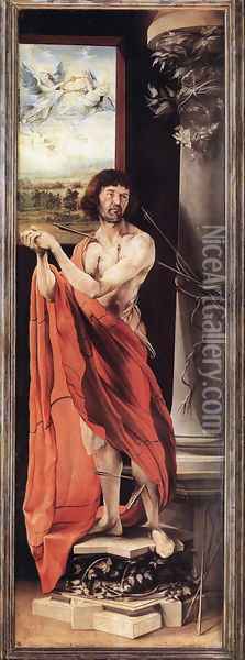 St Sebastian Oil Painting - Matthias Grunewald (Mathis Gothardt)