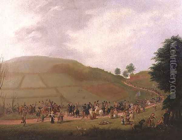 The Election Procession of Sir William Miles 1797-1878 Oil Painting - Samuel Griffiths Tovey
