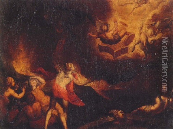 Fall Of Phaeton Oil Painting - Joseph Heintz the Elder