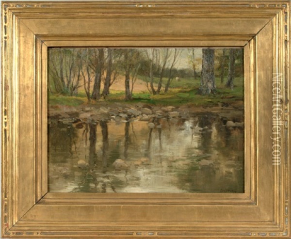 Reflections Oil Painting - Charles Paul Gruppe