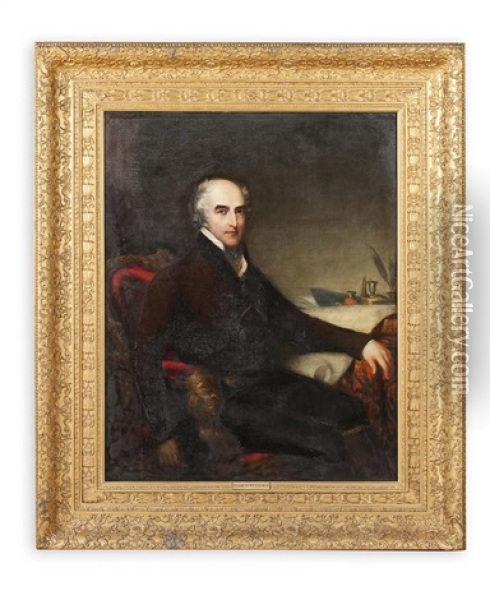 Portrait Of Sir Richard Wellesley, 1st Marquis Wellesley Kg, Pc, Pc (ire) Oil Painting - John Phillip (Pope) Davis