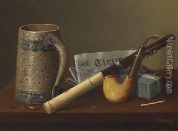 Flute And Times Oil Painting - William Michael Harnett