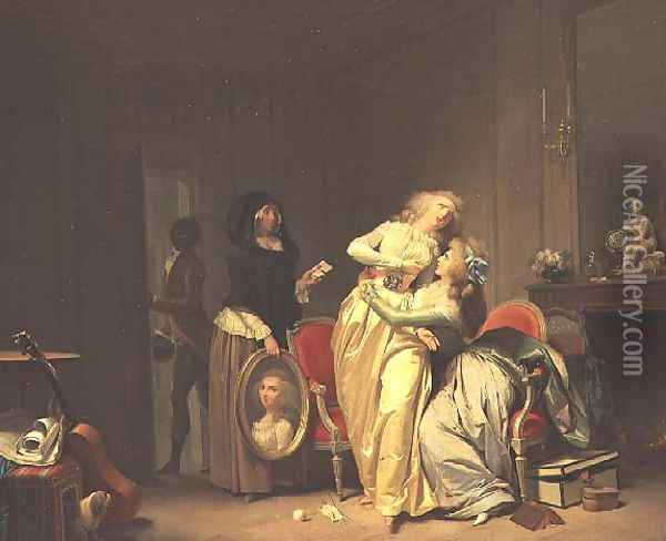 The Sorrows of Love, 1790 Oil Painting - Louis Leopold Boilly