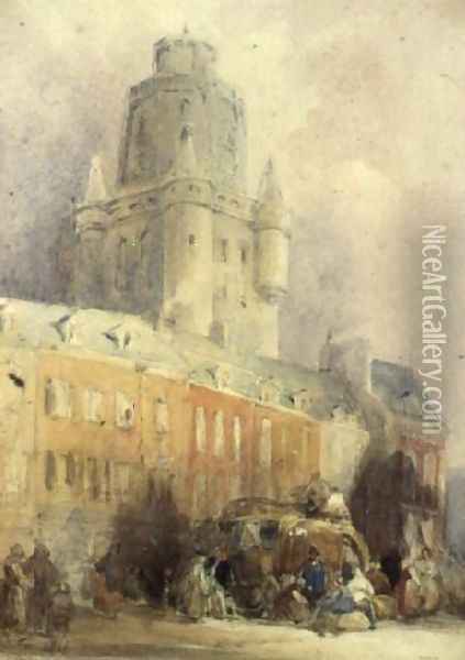 The Belfry at Boulogne Oil Painting - Thomas Shotter Boys