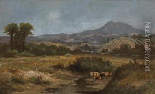 Geyser Peak Oil Painting - Meyer Straus