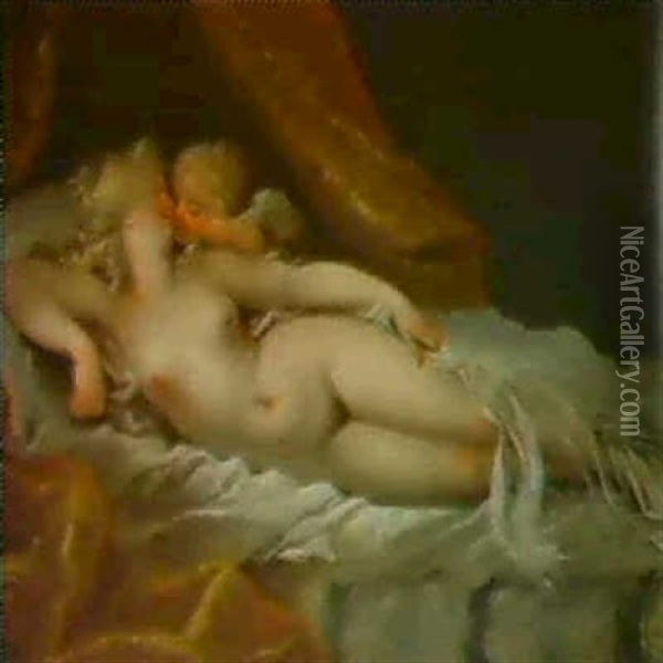 Venus Und Amor Oil Painting - Johann Ernst Heinsius