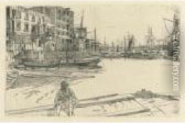 Eagle Wharf (tyzac, Whiteley & Co.) (k. 41) Oil Painting - James Abbott McNeill Whistler