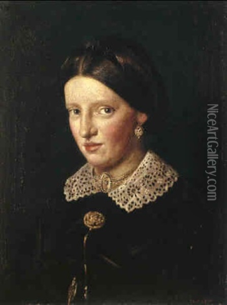 Bildnis Maria Lenbach Oil Painting - Franz Seraph von Lenbach