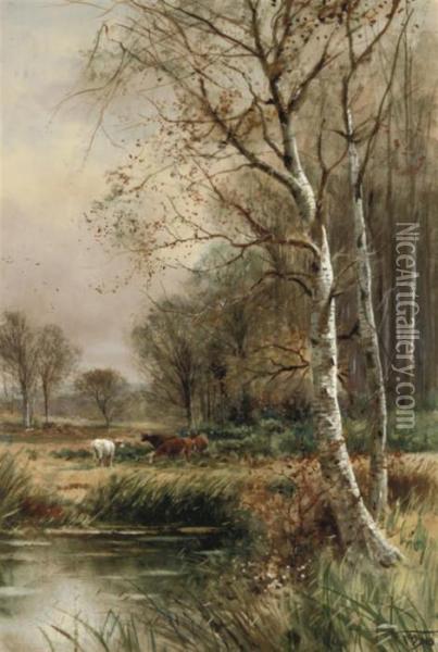 Near Arundel, Sussex Oil Painting - Henry Charles Fox