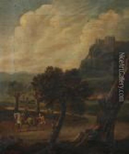 Landscape With St. Martin And The Beggar In The Distance Oil Painting - Jaques D'Arthois