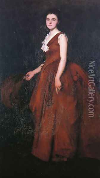 Portrait of Madame Tarbell Oil Painting - Edmund Charles Tarbell