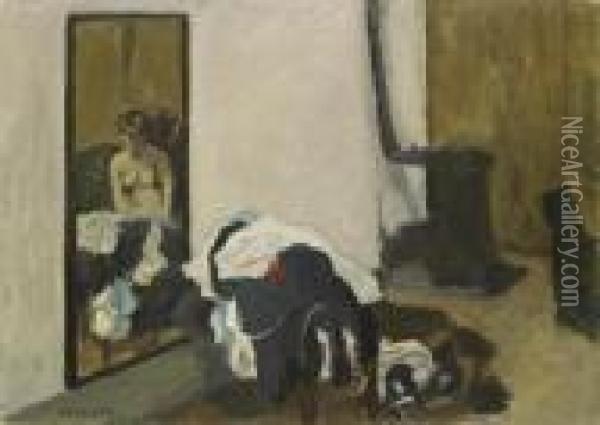 Femme A La Toilette Oil Painting - Pierre Bonnard