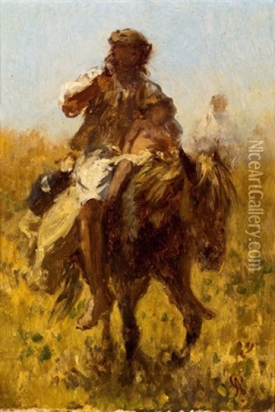 Reitender Zigeuner Oil Painting - August Xaver Carl von Pettenkofen