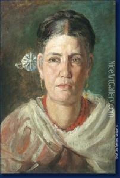 Portrait De Romaine Oil Painting - Leon Philippet