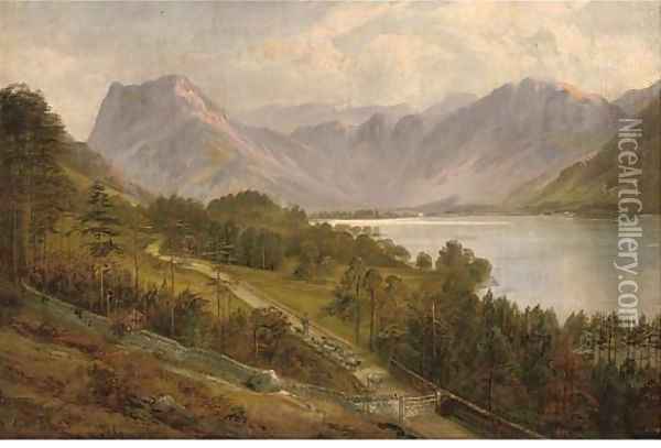 Buttermere lake Oil Painting - William Frederick Mitchell