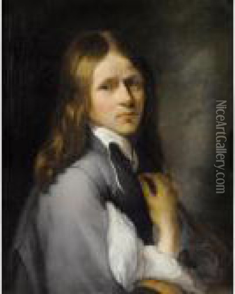 Portrait De Jeune Homme Oil Painting - Jacob Ii Van Oost