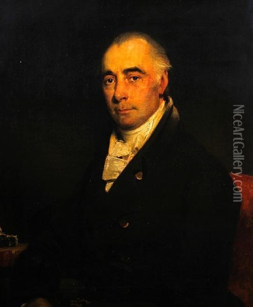 A Portrait Of John Brickdale Of Stoodleigh,devon Oil Painting - Henry Singleton