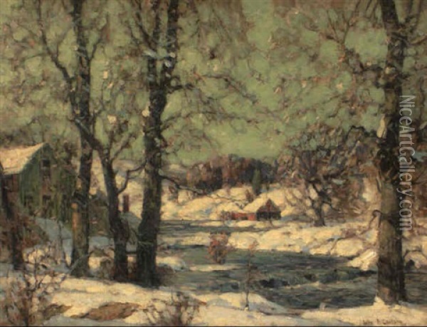 Winter, Woodstock Oil Painting - John Fabian Carlson