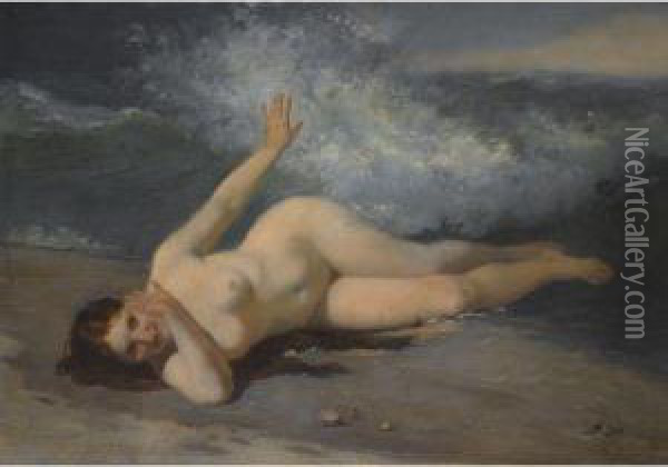 The Bather Oil Painting - Firs Sergeyevich Zhuravlev