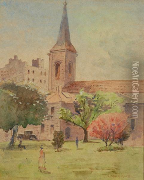 Greenaway Church Sydney Oil Painting - James Muir Auld