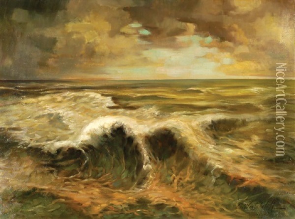 Seascape Oil Painting - Konstantin Weschtschiloff
