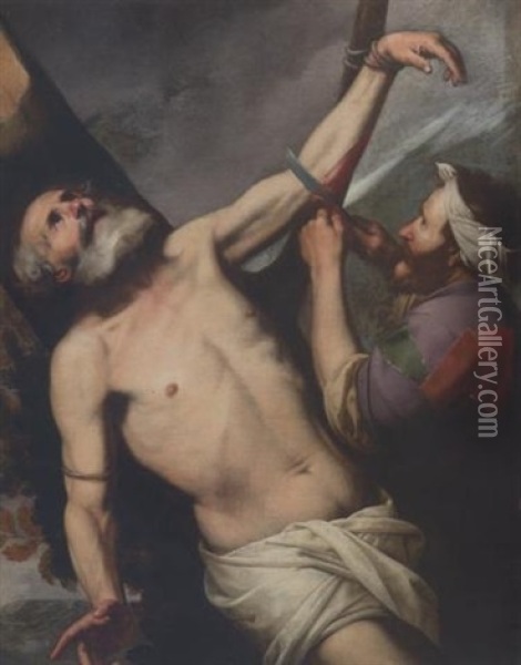 Martirio Di San Bartolomeo Oil Painting - Antonio De Bellis