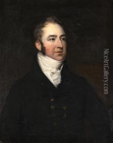 Portrait Of A Gentleman Said To Be Thomas Nias Oil Painting - John Philip
