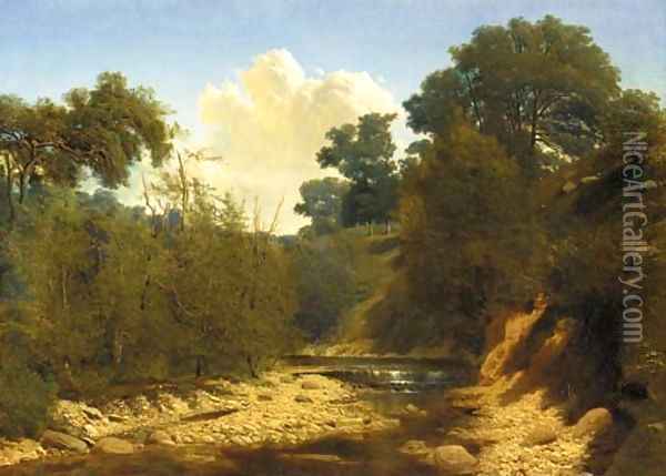 The streambed Oil Painting - Nordahl Grove