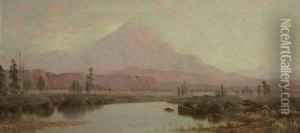 A Bend In The River Oil Painting - Joseph Rusling Meeker