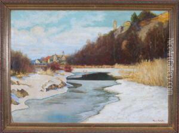Winter Bei Landsberg Am Lech Oil Painting - Hans Klatt