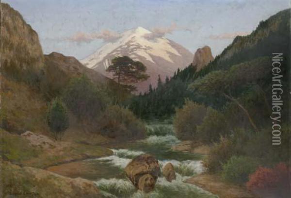 Popocatepetl Oil Painting - August Lohr