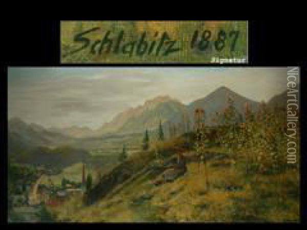 Sommermorgen In Brixlegg Oil Painting - Adolf Gustav Schlabitz