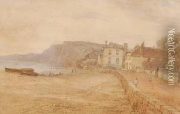 Coastal Viewat Budleigh Oil Painting - Mary Smirke